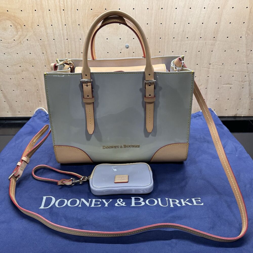 Dooney & Bourke Patent Leather Shoulder Bag Satchel & Crossbody Green Janine
